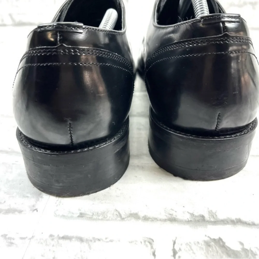 Kenneth Cole All Gathered ED Men’s Size 11.5 Black Leather Captoe Oxford Shoes
